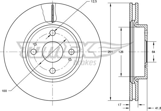 TOMEX brakes TX 73-87 - Əyləc Diski furqanavto.az