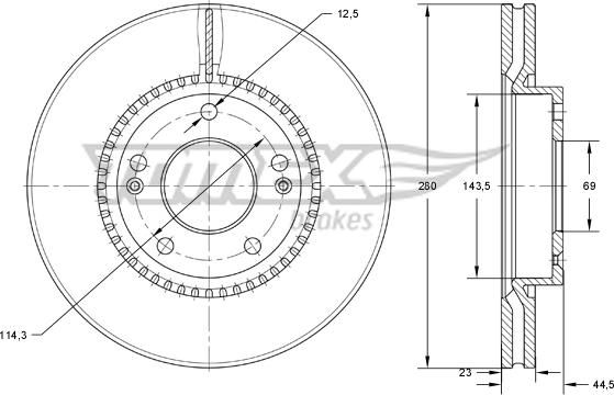 TOMEX brakes TX 73-30 - Əyləc Diski furqanavto.az