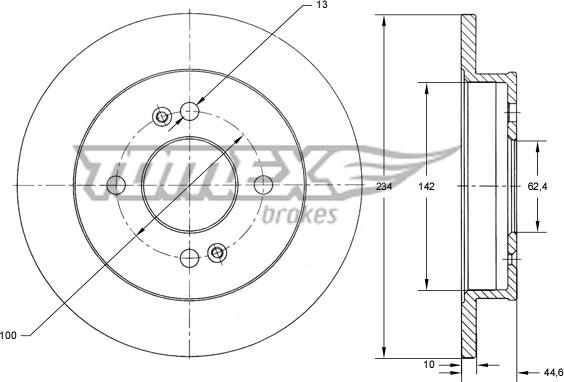 TOMEX brakes TX 73-38 - Əyləc Diski furqanavto.az