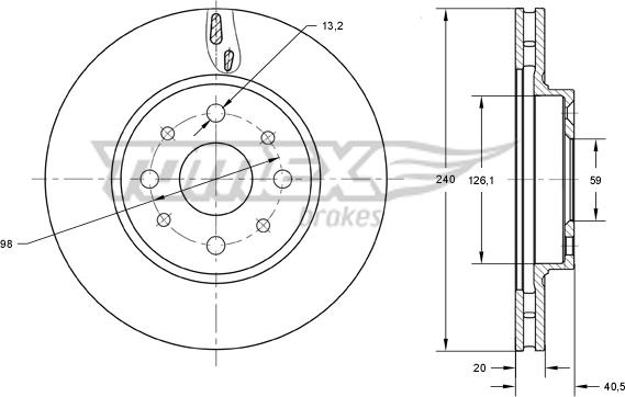 TOMEX brakes TX 73-73 - Əyləc Diski furqanavto.az