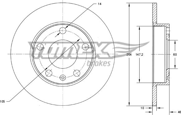 TOMEX brakes TX 73-72 - Əyləc Diski furqanavto.az