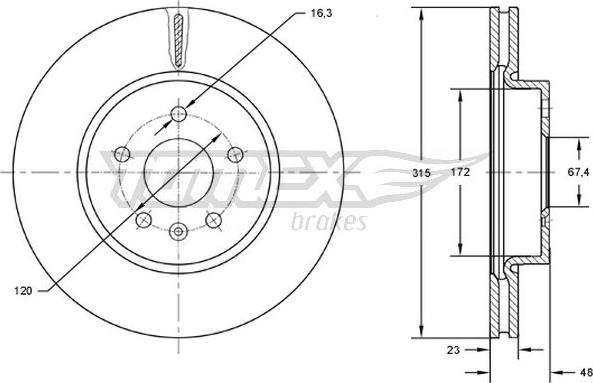 TOMEX brakes TX 72-97 - Əyləc Diski furqanavto.az