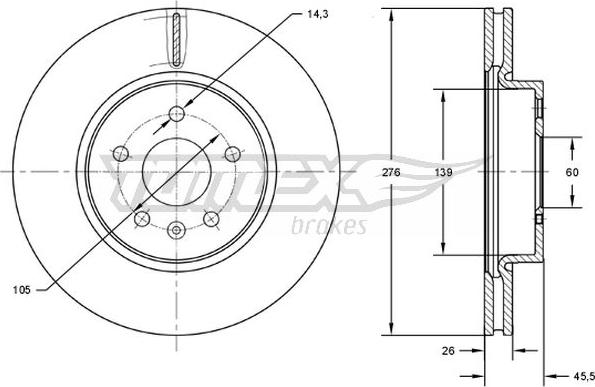 TOMEX brakes TX 72-49 - Əyləc Diski furqanavto.az