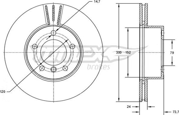 TOMEX brakes TX 72-54 - Əyləc Diski furqanavto.az