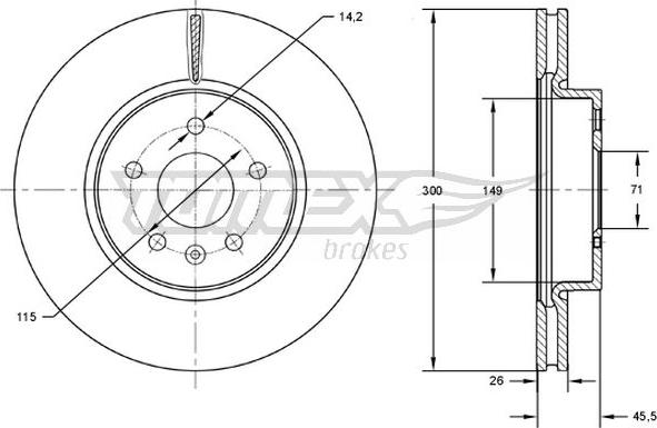 TOMEX brakes TX 72-53 - Əyləc Diski furqanavto.az