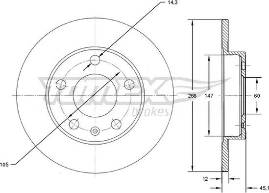 TOMEX brakes TX 72-65 - Əyləc Diski furqanavto.az