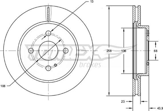 TOMEX brakes TX 72-66 - Əyləc Diski furqanavto.az