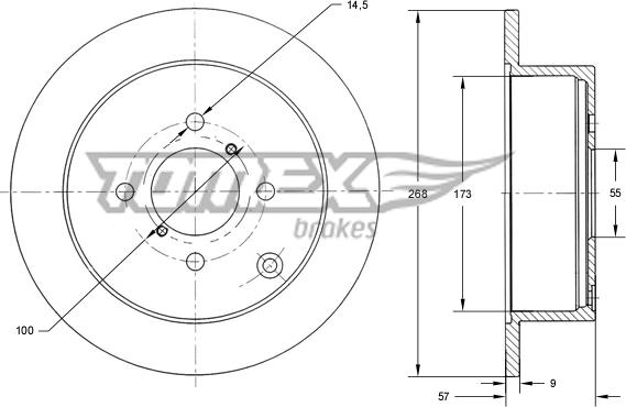 TOMEX brakes TX 72-19 - Əyləc Diski furqanavto.az