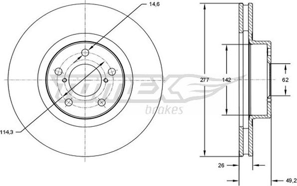 TOMEX brakes TX 72-83 - Əyləc Diski furqanavto.az