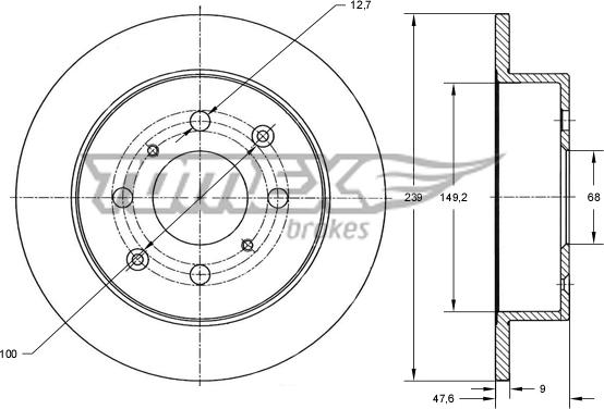 TOMEX brakes TX 72-32 - Əyləc Diski furqanavto.az