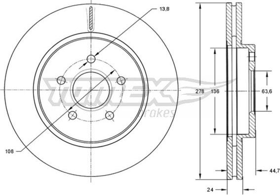 TOMEX brakes TX 72-27 - Əyləc Diski furqanavto.az