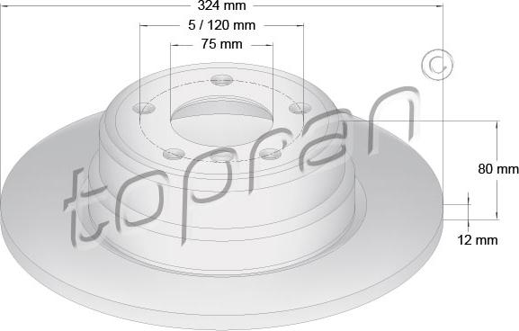 Topran 501 192 - Əyləc Diski furqanavto.az