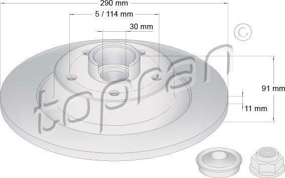 Topran 631 169 - Əyləc Diski furqanavto.az