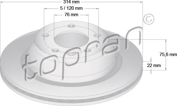 Topran 110 430 - Əyləc Diski furqanavto.az