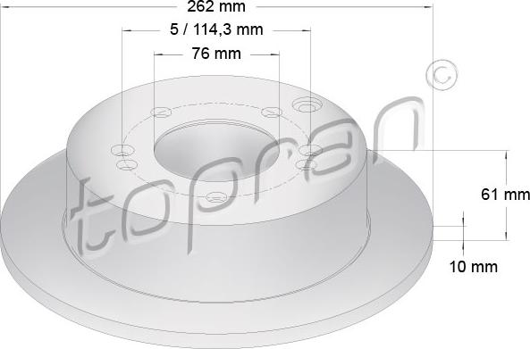 Topran 820 381 - Əyləc Diski furqanavto.az