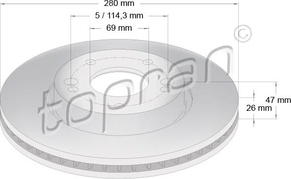 Topran 820 376 - Əyləc Diski furqanavto.az