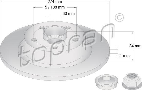 Topran 700 644 - Əyləc Diski furqanavto.az