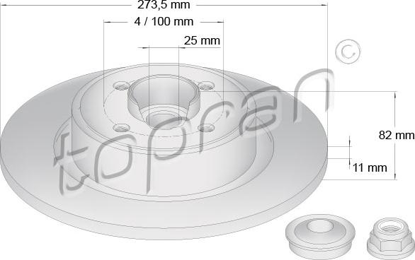 Topran 700 642 - Əyləc Diski furqanavto.az