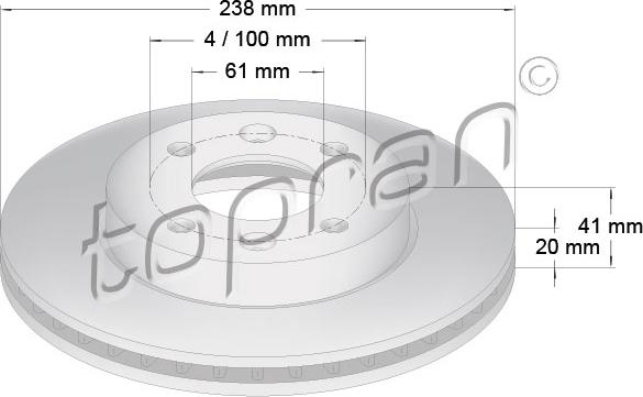 Topran 700 176 - Əyləc Diski furqanavto.az