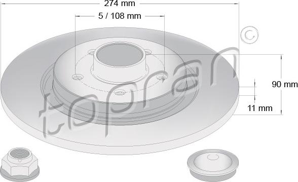 Topran 700 819 - Əyləc Diski furqanavto.az