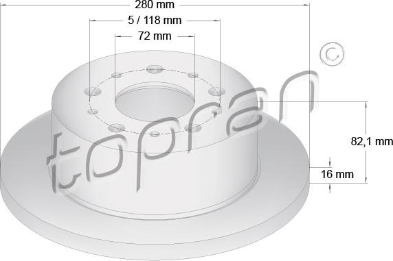 Topran 721 183 - Əyləc Diski furqanavto.az