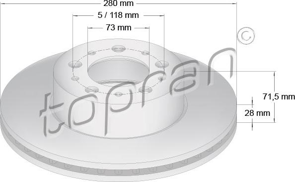 Topran 722 458 - Əyləc Diski furqanavto.az