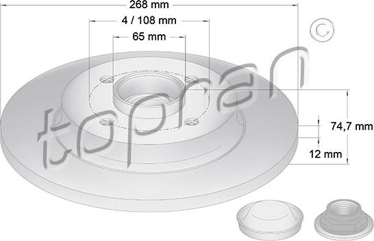 Topran 722 600 - Əyləc Diski furqanavto.az