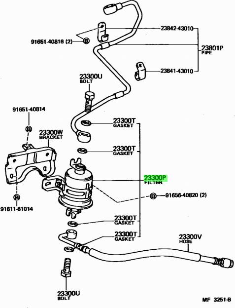 TOYOTA 2330049135 - Yanacaq filtri furqanavto.az