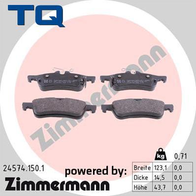 TQ 244964 - Əyləc altlığı dəsti, əyləc diski furqanavto.az