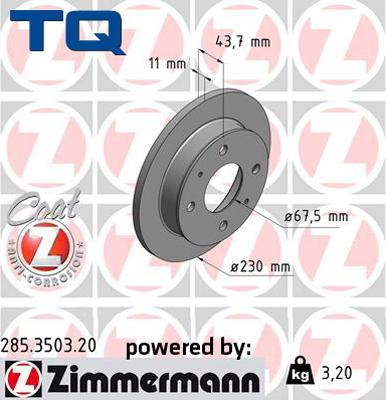 TQ TQ-BD0542 - Əyləc Diski furqanavto.az