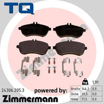 TQ TQ-BP0742 - Əyləc altlığı dəsti, əyləc diski furqanavto.az