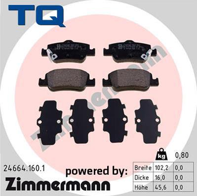 TQ TQ-BP0856 - Əyləc altlığı dəsti, əyləc diski furqanavto.az