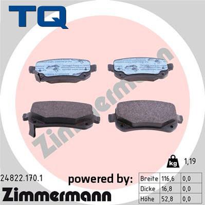 TQ TQ-BP0885 - Əyləc altlığı dəsti, əyləc diski furqanavto.az