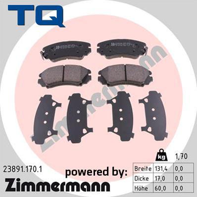 TQ TQ-BP0612 - Əyləc altlığı dəsti, əyləc diski furqanavto.az