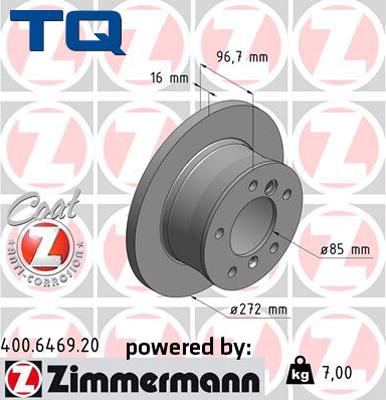 TQ TQ-BD0796 - Əyləc Diski furqanavto.az