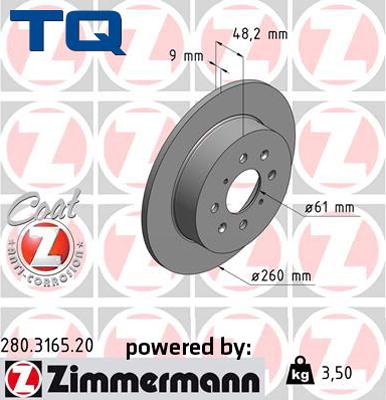 TQ TQ-BD0517 - Əyləc Diski furqanavto.az