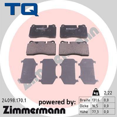 TQ TQ-BP0690 - Əyləc altlığı dəsti, əyləc diski furqanavto.az