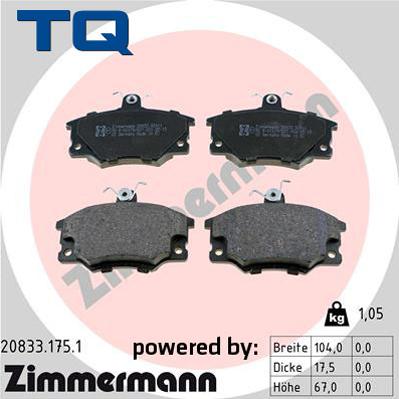 TQ TQ-BP0132 - Əyləc altlığı dəsti, əyləc diski furqanavto.az