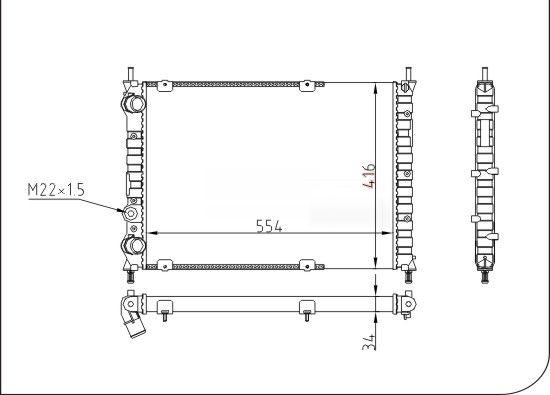 TQ TQ-YMLR404 - Radiator, mühərrikin soyudulması furqanavto.az