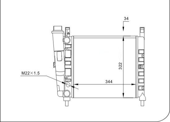 TQ TQ-YMLR107 - Radiator, mühərrikin soyudulması furqanavto.az