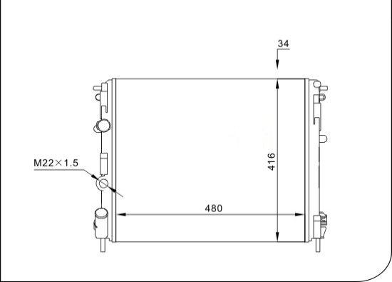 TQ TQ-YMLR185 - Radiator, mühərrikin soyudulması furqanavto.az