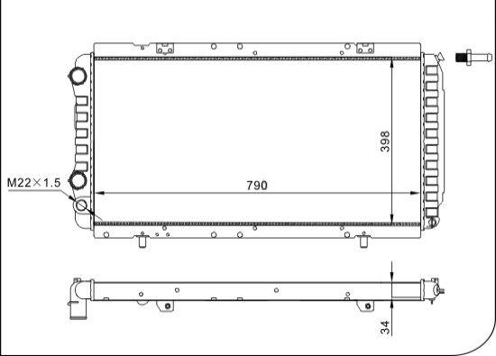 TQ TQ-YMLR266 - Radiator, mühərrikin soyudulması furqanavto.az