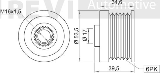 Trevi Automotive AP1062 - Kasnak, alternator, sərbəst dönərli mufta furqanavto.az