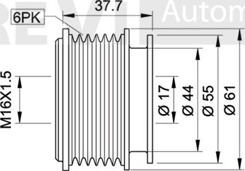 Trevi Automotive AP1010 - Kasnak, alternator, sərbəst dönərli mufta furqanavto.az