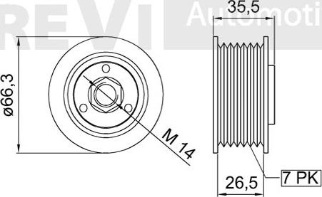 Trevi Automotive AP1190 - Kasnak, alternator, sərbəst dönərli mufta furqanavto.az