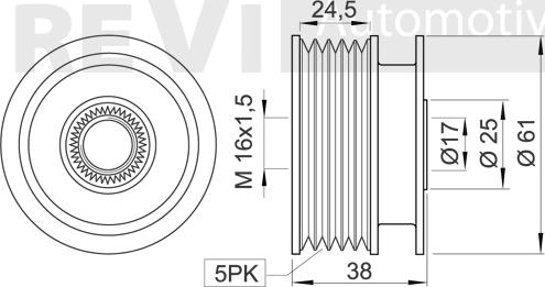 Trevi Automotive AP1169 - Kasnak, alternator, sərbəst dönərli mufta furqanavto.az