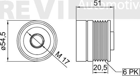 Trevi Automotive AP1189 - Kasnak, alternator, sərbəst dönərli mufta furqanavto.az