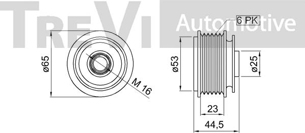 Trevi Automotive AP1227 - Kasnak, alternator, sərbəst dönərli mufta furqanavto.az