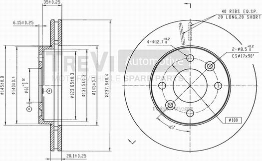 Trevi Automotive BD1090 - Əyləc Diski furqanavto.az