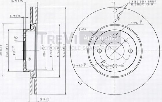 Trevi Automotive BD1093 - Əyləc Diski furqanavto.az